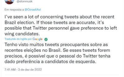 Musk suspeita de ajuda do Twitter à esquerda