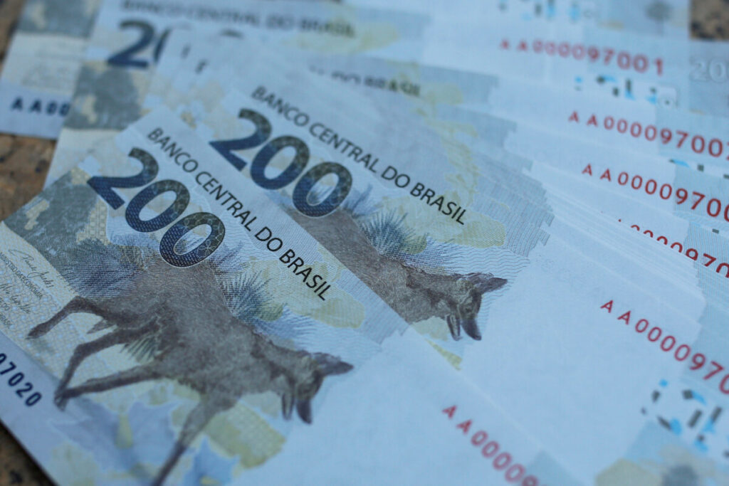 Notas de 200 reais